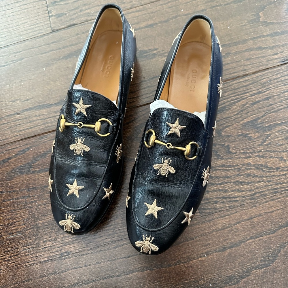 Gucci Embroidered Loafers